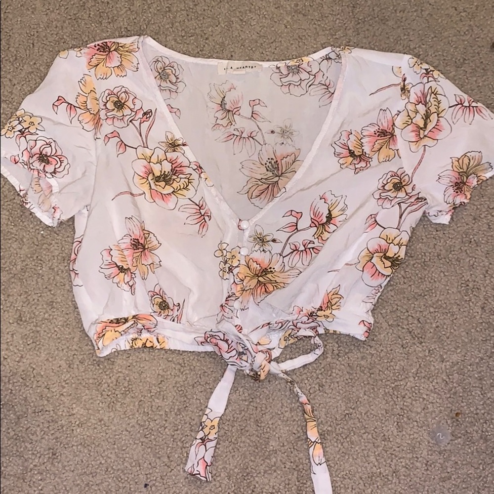 LA hearts crop top